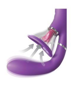 Fantasy For Her Her Ultimate Pleasure Pro Rechargeable Silicone Flicking Suction Dual Stimulator