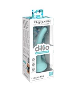 Dillio Platinum Collection Curious Five 5 In. Silicone Dildo Teal