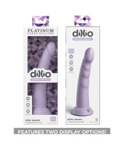 Dillio Platinum Collection Slim Seven 7 In. Silicone Dildo Purple