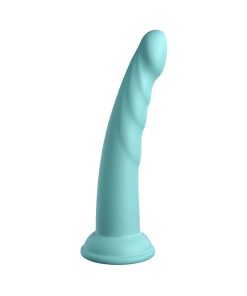 Dillio Platinum Collection Slim Seven 7 In. Silicone Dildo Teal