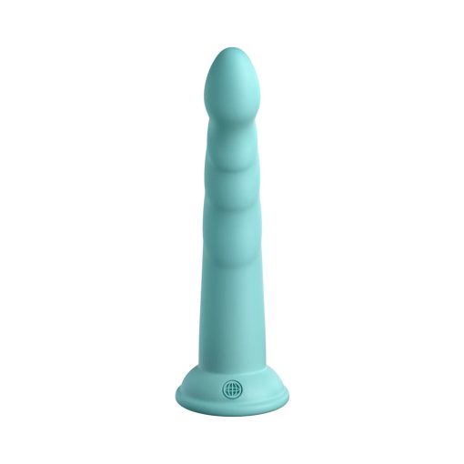 Dillio Platinum Collection Slim Seven 7 In. Silicone Dildo Teal - Image 4