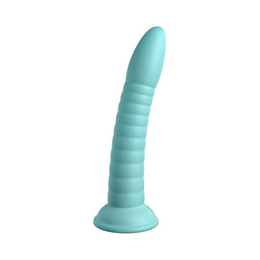 Dillio Platinum Collection Wild Thing 7 In. Silicone Dildo Teal - Image 3