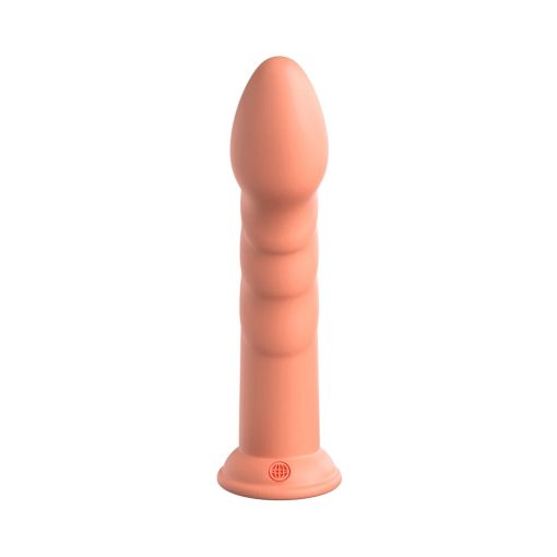 Dillio Platinum Collection Super Eight 8 In. Silicone Dildo Peach - Image 4