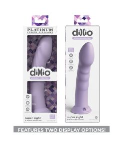 Dillio Platinum Collection Super Eight 8 In. Silicone Dildo Purple