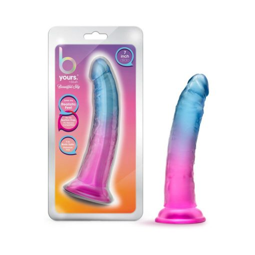 B Yours Beautiful Sky 7 In. Dildo Sunset