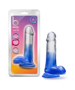 B Yours Stella Blue 6 In. Dildo With Balls Blue