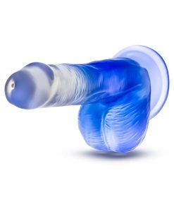 B Yours Stella Blue 6 In. Dildo With Balls Blue