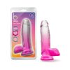 B Yours Sugar Magnolia 7 In. Dildo With Balls Fuchsia