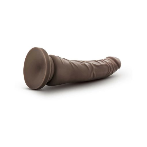 Dr. Skin Plus Realistic 9 In. Triple Density Posable Dildo Brown - Image 3