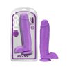 Neo 10 In. Dual Density Dildo With Balls Neon Purple