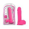 Neo 8 In. Dual Density Dildo With Balls Neon Pink