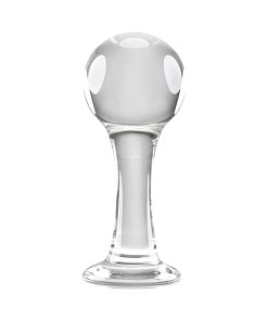 Gender X The Baller Round Glass Anal Plug Clear