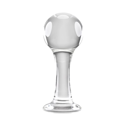 Gender X The Baller Round Glass Anal Plug Clear - Image 3