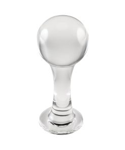 Gender X The Baller Round Glass Anal Plug Clear