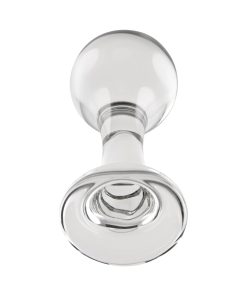 Gender X The Baller Round Glass Anal Plug Clear
