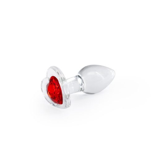 Crystal Desires Red Heart Gem Glass Plug Small - Image 2