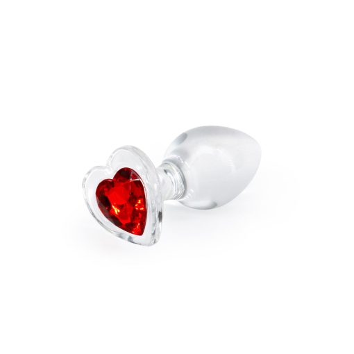 Crystal Desires Red Heart Gem Glass Plug Medium - Image 2