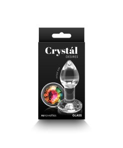 Crystal Desires Rainbow Gem Glass Plug Small