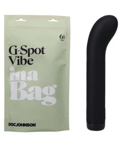 Doc Johnson G-Spot Vibe In A Bag Rechargeable Silicone Vibrator Black