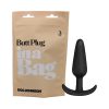 Doc Johnson Butt Plug In A Bag 3 In. Silicone Black