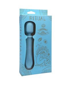 Ritual Euphoria Rechargeable Silicone Wand Vibrator Blue