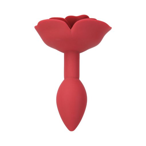 Lux Active Rose Silicone Butt Plug Red - Image 2