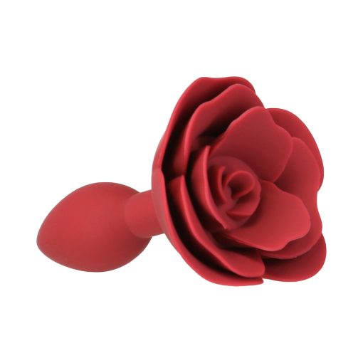 Lux Active Rose Silicone Butt Plug Red - Image 3