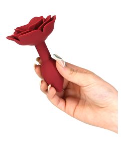 Lux Active Rose Silicone Butt Plug Red