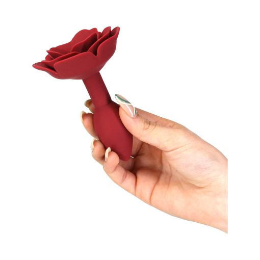 Lux Active Rose Silicone Butt Plug Red - Image 4