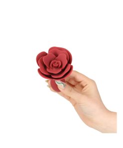 Lux Active Rose Silicone Butt Plug Red