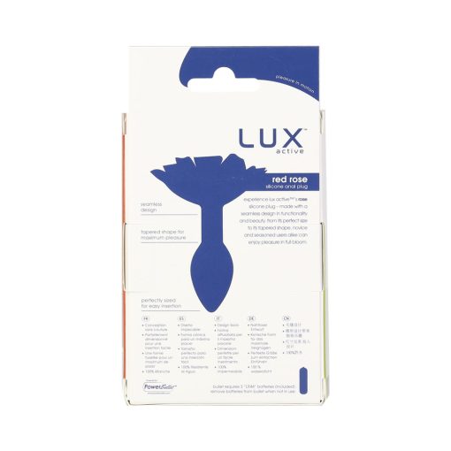 Lux Active Rose Silicone Butt Plug Red - Image 6