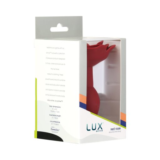 Lux Active Rose Silicone Butt Plug Red - Image 7