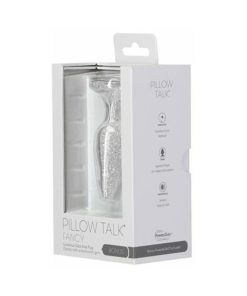 Pillow Talk Fancy Glass Anal Plug With Glitter And Gem Base