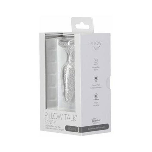 Pillow Talk Fancy Glass Anal Plug With Glitter And Gem Base - Image 3
