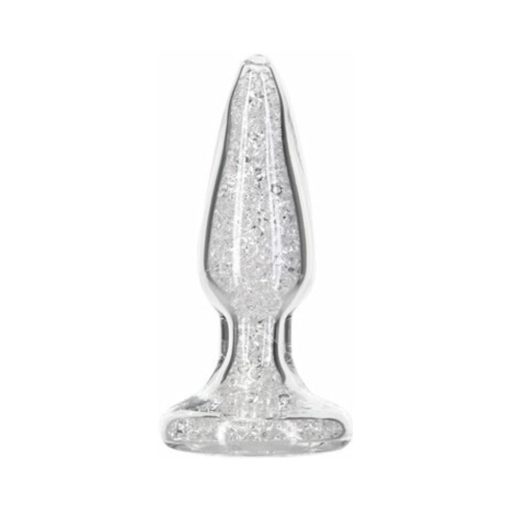 Pillow Talk Fancy Glass Anal Plug With Glitter And Gem Base - Image 5