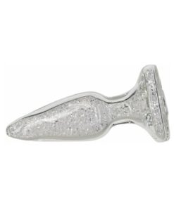 Pillow Talk Fancy Glass Anal Plug With Glitter And Gem Base