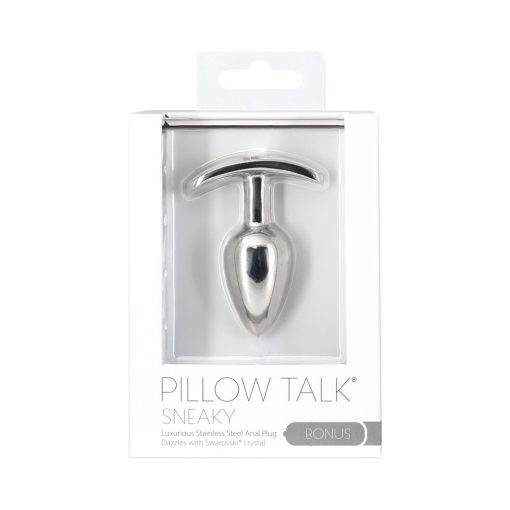 Pillow Talk Sneaky Stainless Steel Anal Plug With Swarovski Crystal