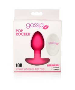 Curve Toys Gossip Pop Rocker Rechargeable Remote-Controlled Silicone Vibrating Anal Plug Magenta