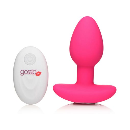 Curve Toys Gossip Pop Rocker Rechargeable Remote-Controlled Silicone Vibrating Anal Plug Magenta - Image 2