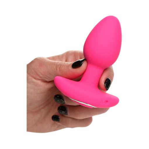 Curve Toys Gossip Pop Rocker Rechargeable Remote-Controlled Silicone Vibrating Anal Plug Magenta - Image 5
