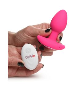 Curve Toys Gossip Pop Rocker Rechargeable Remote-Controlled Silicone Vibrating Anal Plug Magenta
