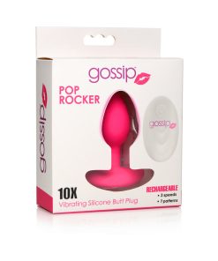 Curve Toys Gossip Pop Rocker Rechargeable Remote-Controlled Silicone Vibrating Anal Plug Magenta