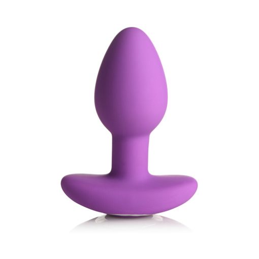 Curve Toys Gossip Pop Rocker Rechargeable Remote-Controlled Silicone Vibrating Anal Plug Violet - Image 4