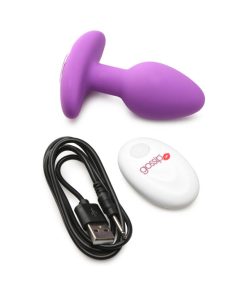 Curve Toys Gossip Pop Rocker Rechargeable Remote-Controlled Silicone Vibrating Anal Plug Violet