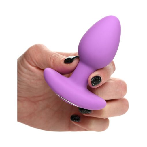 Curve Toys Gossip Pop Rocker Rechargeable Remote-Controlled Silicone Vibrating Anal Plug Violet - Image 7