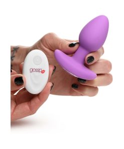 Curve Toys Gossip Pop Rocker Rechargeable Remote-Controlled Silicone Vibrating Anal Plug Violet
