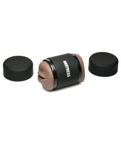 Curve Toys Mistress Double Shot Mini Masturbator Ass & Mouth Dark