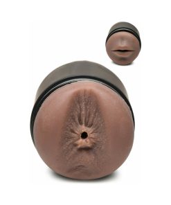 Curve Toys Mistress Double Shot Mini Masturbator Ass & Mouth Dark