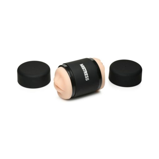Curve Toys Mistress Double Shot Mini Masturbator Mouth & Pussy Light - Image 5