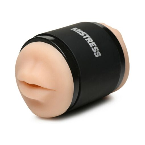 Curve Toys Mistress Double Shot Mini Masturbator Mouth & Pussy Light - Image 6